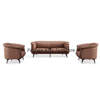 brown leather couch