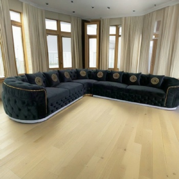 Black L Salon Sofa