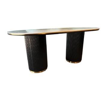 Black Cylinder Dining Table