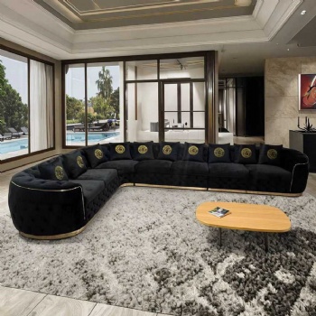 Black L Salon Sofa