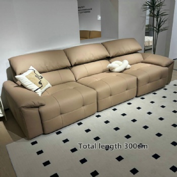 Top grain genuine leather sofa