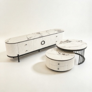 Fluted Sintered Stone Furniture Set
